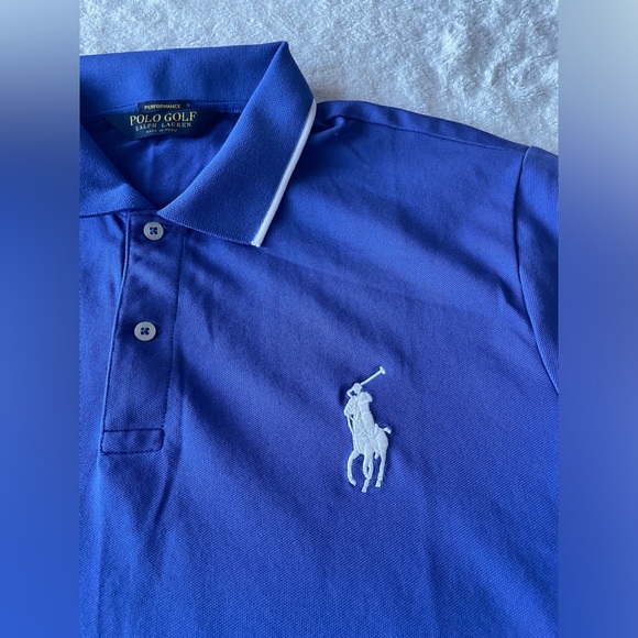 Mens Polo Golf Ralph Lauren Polo Shirt Pro Fit Medium Pony, Ultramarine Blue, XL - Picture 3 of 4